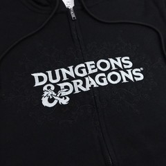Dungeons & Dragons Hoodie Adult Large Embroidered Zip Jacket BoxLunch Black D&D