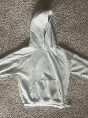 Heather Light Gray Hours Brand Drop Shoulder Hoodie Small Size Relaxed Oversize