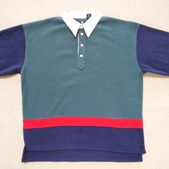 GAP ATHLETIC FLEECE SWEATSHIRT NAVY BLUE, RED AND WHITE STRIPES SIZE XL