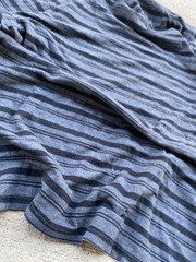 Zoo York Sweatshirt Mens L Gray Striped Lightweight Pullover Jersey Long Sleeve