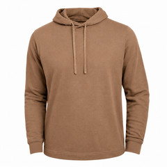 100% Combed Cotton Lightweight Brown Hoodie Garment Dyed Pullover All Seasons