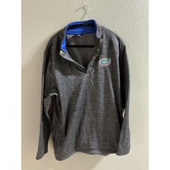 Colosseum Florida Gators Mens XL Snap Neck Pullover Heather Gray Fleece Jacket