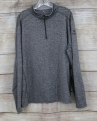 Mens Size XL Quarter Zip Pull Over Loose Light Sweatshirt Heather Gray