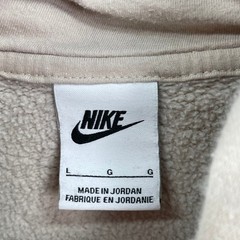 Nike Hoodie Mens Large Beige Club Fleece Pullover Spoetswear Academia Preppy