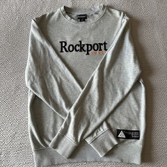 Rockport Sweatshirt Grey Men’s Small 38” Cotton Jersey Embroidered Logo Crewneck