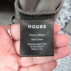 HOURS Hoodie Sweatshirt Mens M Gray Full Zip Lined Oversized Pockets Cotton NWT