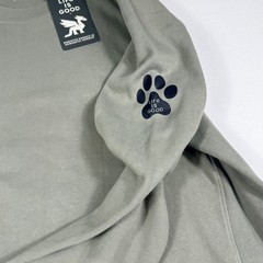 Life is Good Sweatshirt XL Sage Green Simply True Walking Paws Crewneck NEW