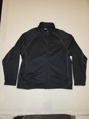 Champion Authentic Black Full Zip Sweatshirt Athleisure Gym Size Mens XL EUC