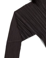 Pleats Please Issey Miyake Pleated Zip Hoodie Black Red Japan Size 3 PP74-JD367