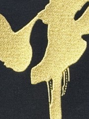 ANTA Men XL China Hero Hoodie Black Gold Chinese Embroidered Pullover 152317707