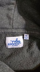 Ruby & Jewell Teen’s Gray Fleece Pullover Hoodie Graphic Drawstring Pockets M