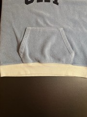 Large Vintage 90s Blue GAP Fleece Hoodie Preppy Fashion Fall Winter Streetwear