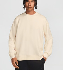 Nike Wool Classics Crew Sweatshirt Beige FV4883-901 Oversized Unisex Size XXS