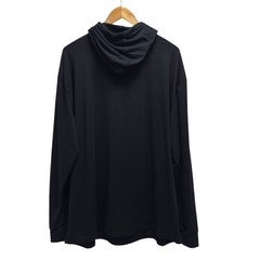 Burlebo Mens XL Black Performance Pullover Drawstring Stretch Lightweight Hoodie