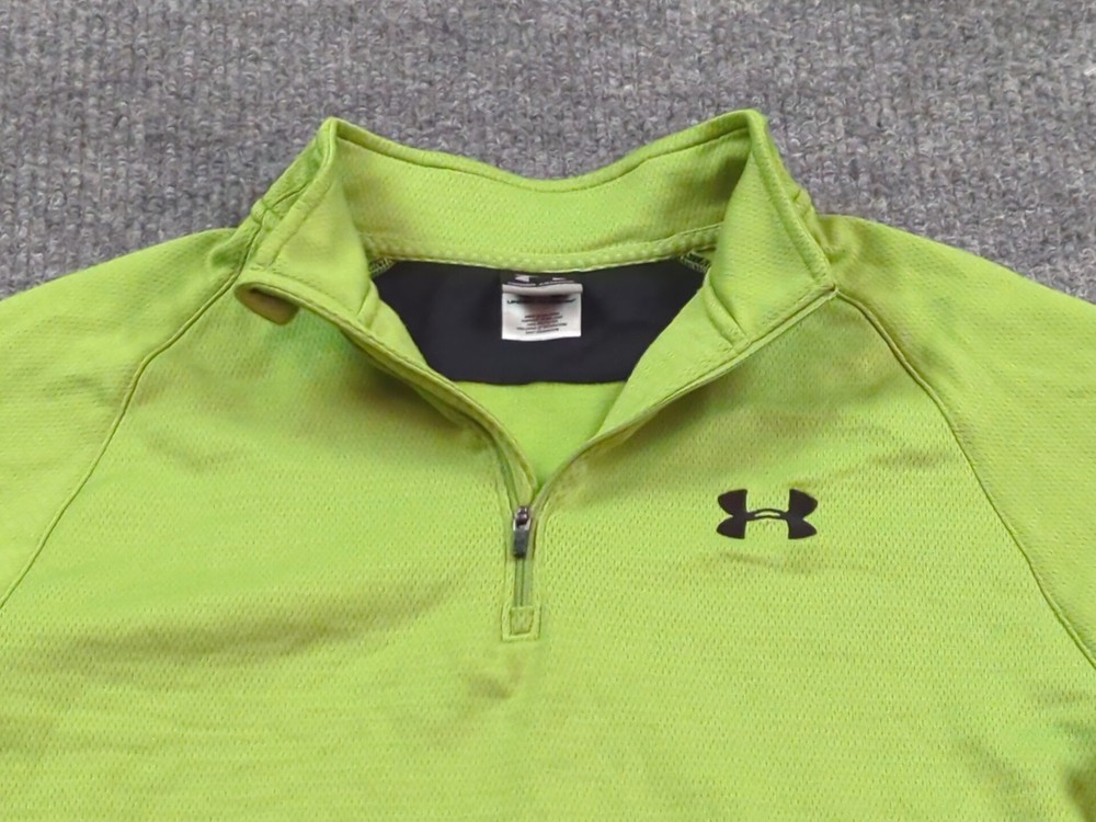 Under Armour Sweatshirt Mens Large Green Regular Fit Performance 1/4 Zip