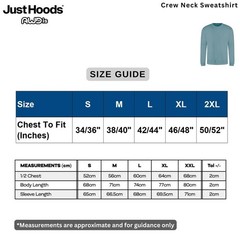 Mens Sweatshirts Plain Crew Neck Fleece Lined Pullover Jumpers AWDis
