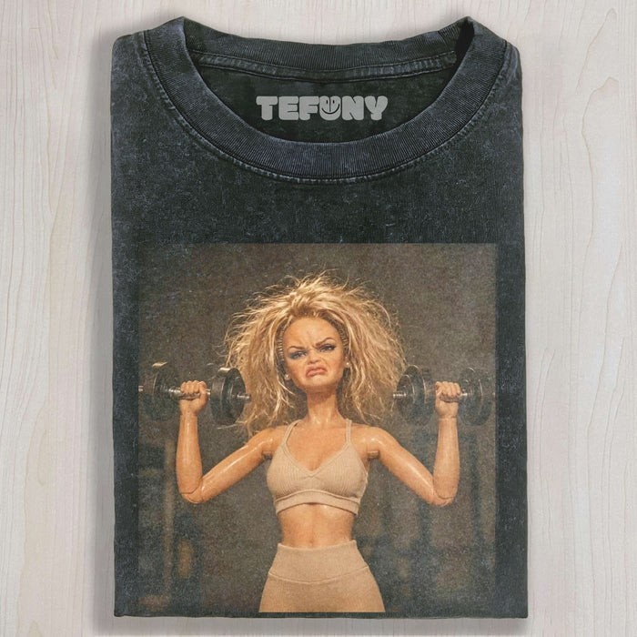 GYM DOLL GIRL FUNNY FACE MEME V2 UNISEX TEE