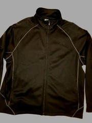Champion Authentic Black Full Zip Sweatshirt Athleisure Gym Size Mens XL EUC