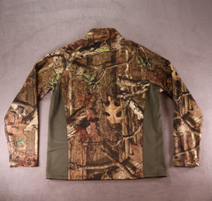 Under Armour Men’s LARGE 1/4 Zip Pullover Scent Control Camo Hunting Mossy Oak