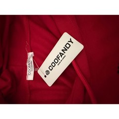 Coofandy Mens Red Black Bags Graphic Hoodie Moto Pleated Sleeve XXL Sweatshirt
