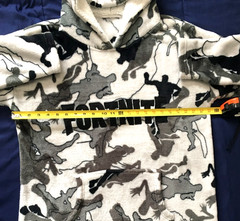 Fortnite Mens XL One Size Pullover Hoody Graphic Print Gamer Husk Monster