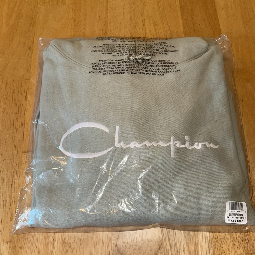 NWT Champion Reverse Weave Hoodie Premium Sweatshirt Clever Sage XL UNOPENED