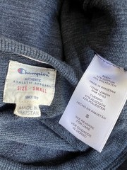 CHAMPION ATHLETIC APPAREL Official Retro Blue Crew Neck Sweatshirt Size Small