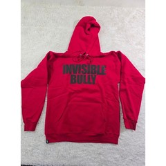 Invisible Bully Red Graphic Hoodie Mens Small Brooklyn Streetwear Sweatshirt