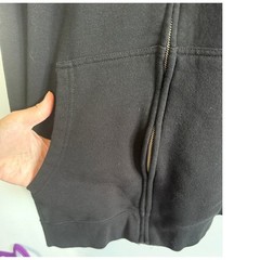 Mens Full Zip Black Fleece Lined Hoodie Sweatshirt 4XL Casual Thick Pockets