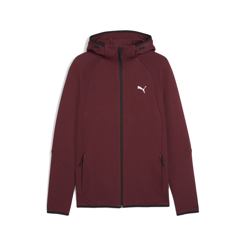 PUMA Evostripe Full Zip Hoodie Jacket Mens Red Casual Athletic Outerwear 6882319