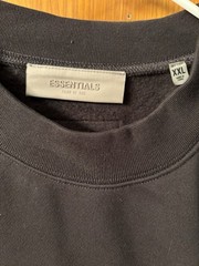 Fear of God Essentials Men’s Logo Relaxed Crewneck Sweatshirt XXL Iron Black