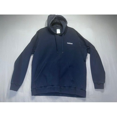 Adidas Mens Essentials Hoodie Navy Blue Fleece Pullover Sweatshirt XL