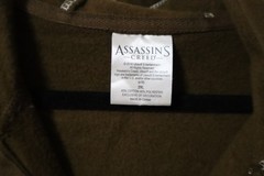 Assassin’s Creed Hoodie Mens 2XL Brown Full Zip Striped Cosplay Jacket Ubisoft