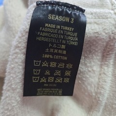 Yeezy Season 3 Off White Cream Hoodie Sweatshirt Large Kanye West Oversized