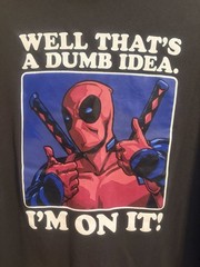Marvel Deadpool Black Graphic Fleece Pullover Hoodie w/ Pockets Big & Tall 3XL