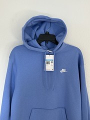 Men’s Nike Club Fleece Pullover Hoodie Football Blue FN3859-494 Men’s Sz M – NWT
