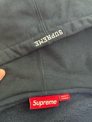 Supreme Navy Big S Embroidered Zip Up Hoodie Size Large
