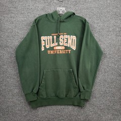 Full Send University Hoodie Mens Medium Green Collegiate Collection Pullover USA