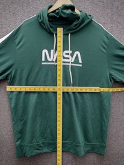 Shein Adult Unisex Nasa Print Hoodie Sweatshirt Color Green Size 3XL