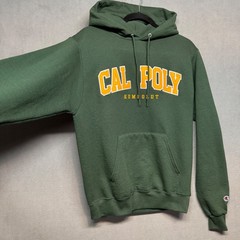 Champion Cal Poly Humboldt Hoodie College Pullover Small Green CS2071 Collegiate