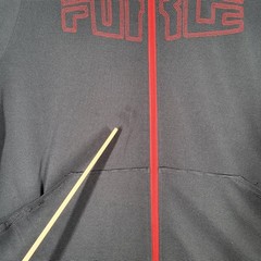 Nike Force Hoodie Men’s L Black Red Full Zip Long Sleeve 100% Polyester Athletic