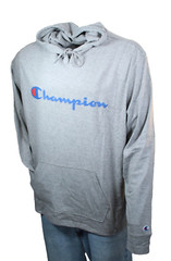 NWT CHAMPION Size Medium Grey Cotton Blend Jersey Men Midweight Hoodie Pullover