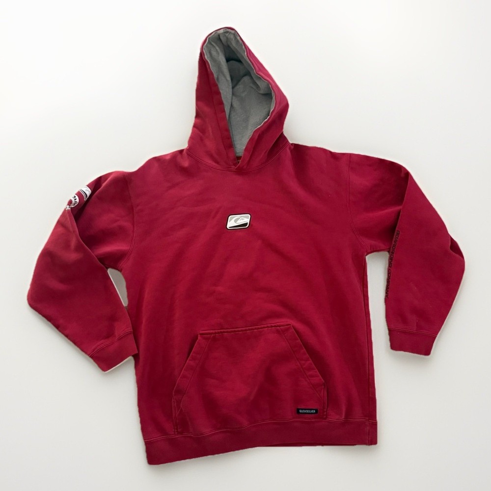 Vintage Quiksilver Hoodie y2k baggy skate Surf 2000s Surfing Fits Large