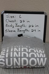 Men’s Gray Sweetheart H & M Sun Down Graphic Printed Design Size L 1.19