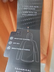 NWT WRANGLER RIGGS XXL WORKWEAR MICROFIBER ORANGE LONG SLEEVE HOODIE SPF 50
