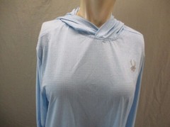SPYDER PROW Size L Mens Blue Breathable Lightweight Running Athletic Hoodie 576