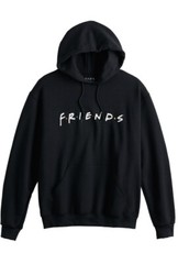 Men’s Black Friends TV Show Logo Hoodie Pullover- Large