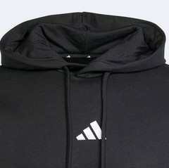 Adidas Men’s Essentials Three Stripes Pullover Fleece Hoodie Black XL JE6297 $60