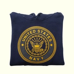 US MILITARY VTG 90s RETRO USA MADE NAVY HOODIE SOFFE SWEATSHIRT REFLECTIVE SZ S