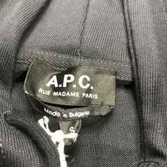 APC Rue Madame Paris Hoodie Mens Small Black Designer Solid Sweatshirt NWT